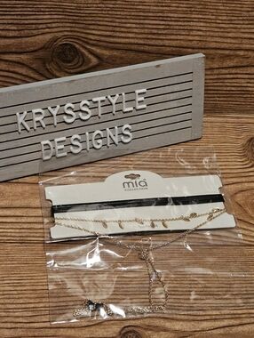 Mia Collection Choker Necklace Layered Fashion Jewelry